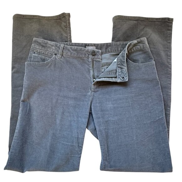 J. Jill Stretch Corduroy Jeans Boot Cut Silver Grey Mid Rise Autumn  Women's 10 - Picture 2 of 7